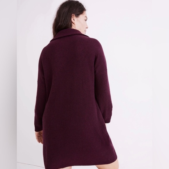 Madewell Ribbed Half-Zip Sweater Dress - Picture 3 of 7